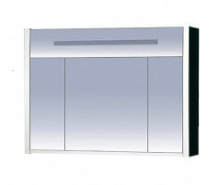 Шкаф-зеркало 105 см, черный зеркальный, Misty Джулия 105 Л-Джу04105-0210
