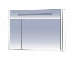 Шкаф-зеркало 105 см, белый зеркальный, Misty Джулия 105 Л-Джу04105-0110