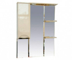 Шкаф-зеркало 75 см, бежевая эмаль, левый, Misty Жасмин 75 L П-Жас02075-031СвЛ