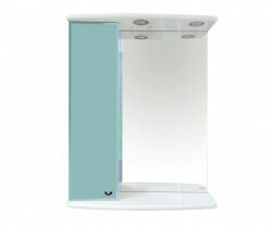 Шкаф-зеркало 60 см, голубой, левый, Misty Астра 60 L Э-Аст04060-06СвЛ