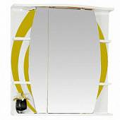 Шкаф-зеркало 80 см, желтый, левый, Misty Каролина 80 L П-Крл02080-315СвЛ