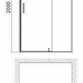 Душевая дверь 120 см WasserKRAFT Neime 19P05