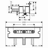 Шланговое подключение, хром/белый, Hansgrohe Fixfit Porter 300 26456400