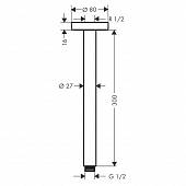 Держатель верхнего душа Hansgrohe Raindance 27389340