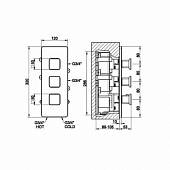 Внутренняя часть для термостата на 2 выхода Gessi 43103.031