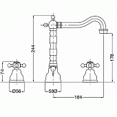 Смеситель для раковины (д.к) Migliore Revival ML.REV-412.BR