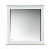 Зеркало 80 см, белая патина, Misty Женева 80 П-Жен02080-013