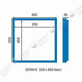 Стальной люк под плитку нажимной, 50 х 40 Люкер Серия К 50/40