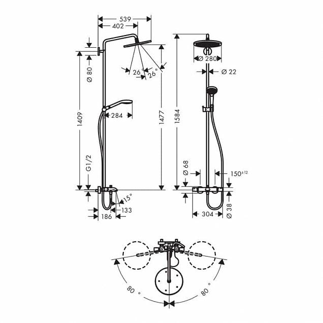 Фотография товара Hansgrohe Croma Select S 26792000