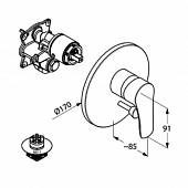 Смеситель для ванны Kludi Tercio 386510575