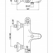 Термостат для ванны и душа, хром, Gpd Thermostatic TBB01