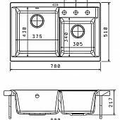 Мойка гранитная Florentinа Касси 780 грей 20.230.Е0780.305