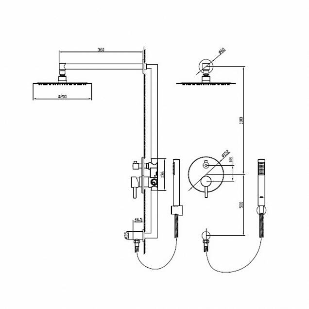 Фотография товара RGW Shower Panels 21140851-01