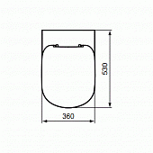 Сидение c крышкой, плавное закрытие Ideal Standard Tempo T679401