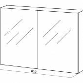 Шкаф-зеркало Am.Pm Spirit M70MCX0800WG