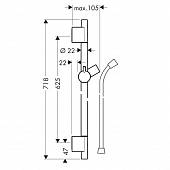 Штанга 65 см, шланг 1.6 м, Hansgrohe Unica'S Puro 28632990