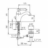 Смеситель для раковины Cezares Margot MARGOT-LSM1-01-M