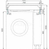 Раковина 80 см Акватон Рейн 1A72113KRW010