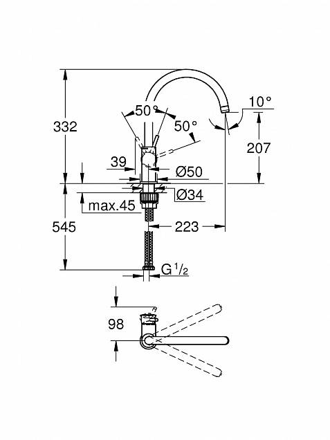 Фотография товара Grohe BauClassic 31234001Gr