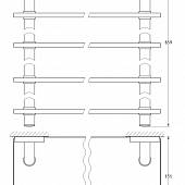 Полка 4-х ярусная 70 см Ellux Avantgarde AVA 050