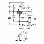 Смеситель для биде белый (д.к) Grohe Eurostyle 23720LS3