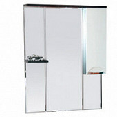 Шкаф-зеркало 85 см, белый/венге, правый, Misty Франко 85 R П-Фра04085-252СвП