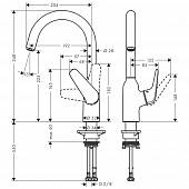 Смеситель для кухни Hansgrohe Focus M42 71802000