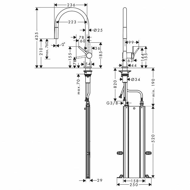 Фотография товара Hansgrohe Talis M54 72803670