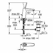 Смеситель для раковины (д.к) Grohe Eurodisk Joystick 23427000