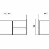 Тумба под раковину 80 см, Bianco Lucido, BelBagno Luce BB800VAC/BL