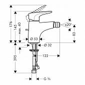 Смеситель для биде (д.к) Hansgrohe Metris E 31272000