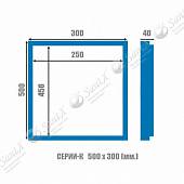 Стальной люк под плитку нажимной, 50 х 30 Люкер Серия К 50/30