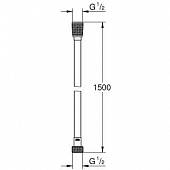 Душевой шланг Grohe GROHE Silverflex Longlife 1500 мм, хром, 26346000