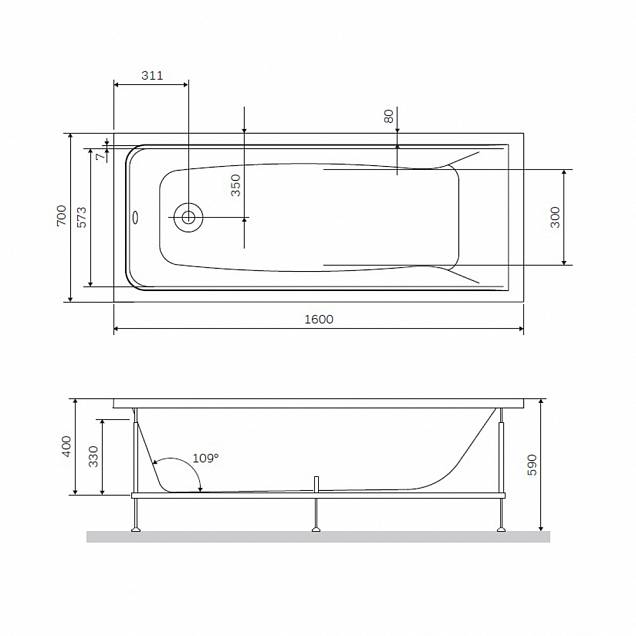 Фотография товара Am.Pm Gem W90A-160-070W-R