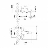 Смеситель для ванны с душевым набором Lemark Nero LM0214C