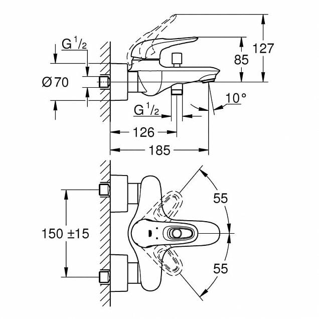 Фотография товара Grohe Eurostyle   33591LS3Gr