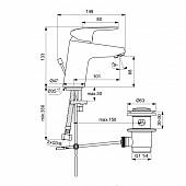 Смеситель для раковины (д.к) Ideal Standard CeraFlex B1707AA