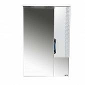 Шкаф-зеркало 60 см, белый/серебряная патина, правый, Misty Престиж 60 R Э-Прсж02060-014ПСбп