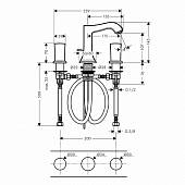 Смеситель для раковины ( д.к ), хром/золото, Hansgrohe Metropol 31304090