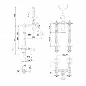 Смеситель для ванны с душевым набором Cezares Lord LORD-VDP-01