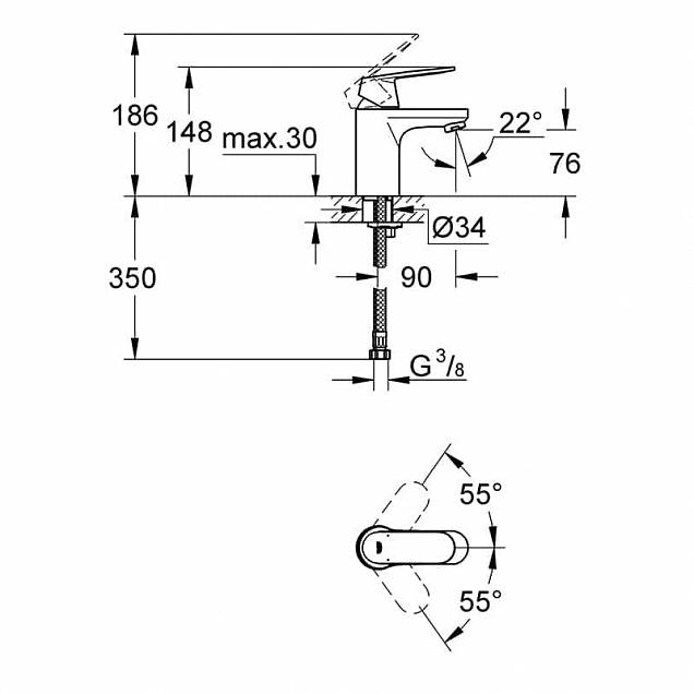 Фотография товара Grohe Eurosmart Cosmopolitan   32824000Gr