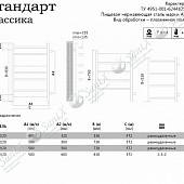 Полотенцесушитель водяной 400х496, бок.подкл. хром Terminus Стандарт П4 400*496 (320)