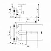 Смеситель для ванны, хром Iddis Bridge BRDSB02i10WA