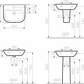 Раковина 55 см Vitra S20 5502B003-0001