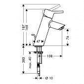 Смеситель для раковины (д.к) Hansgrohe Talis 32040000