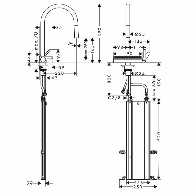 Фотография товара Hansgrohe Aquno Select M81 73831000