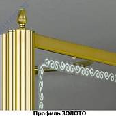 Душевая дверь в нишу 150 см, профиль золото, левая, Cezares RETRO-B-13-150-PP-G-L