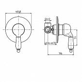 Смеситель для душа (2в1), хром M&Z Desy DSY02702