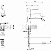 Смеситель для раковины (д.к), матовый хром, Gessi Mimi 31101.147