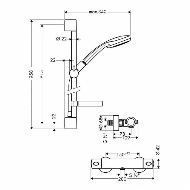 Фотография товара Hansgrohe Croma 27033000